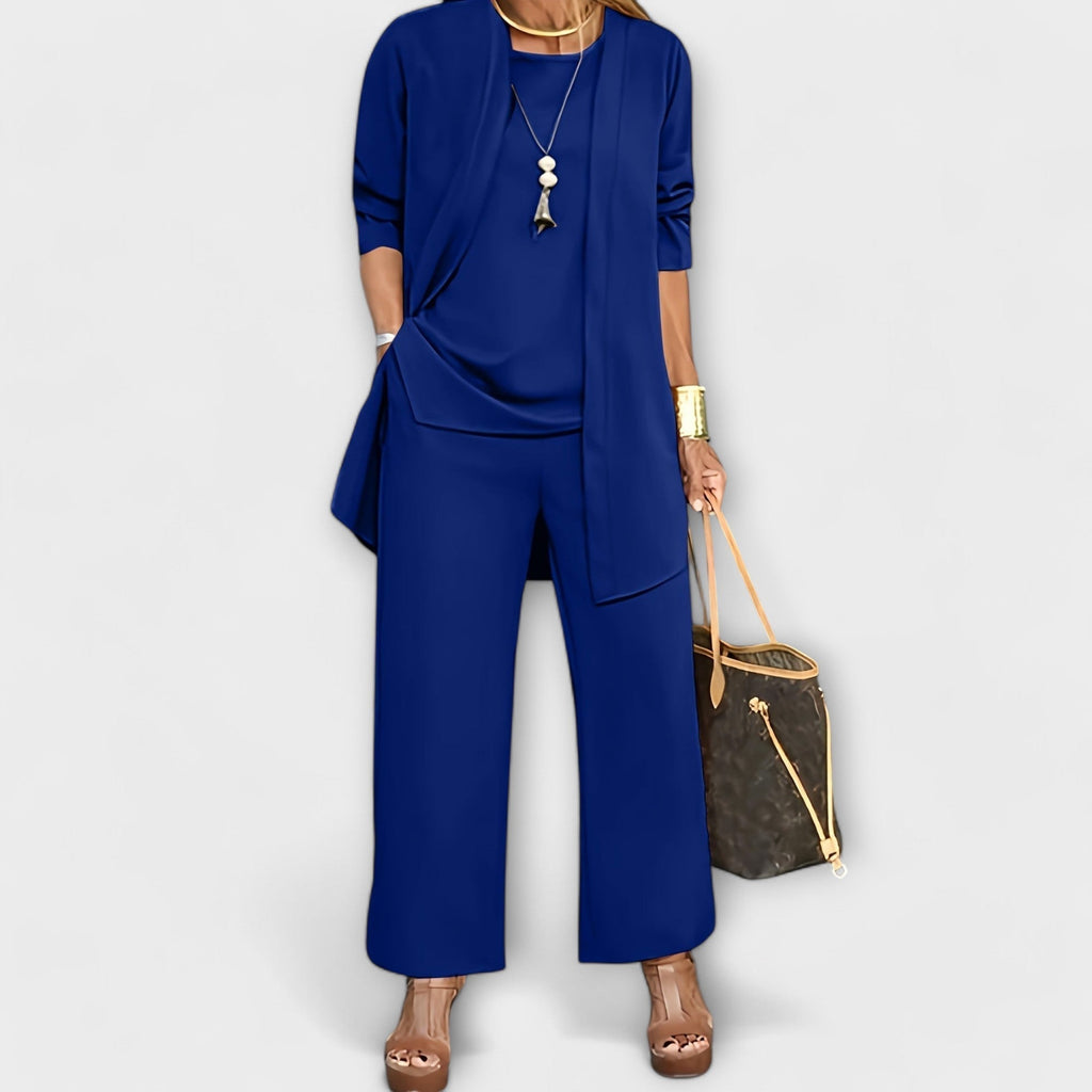 Women's Solid Color Matching Set | Three-Piece
