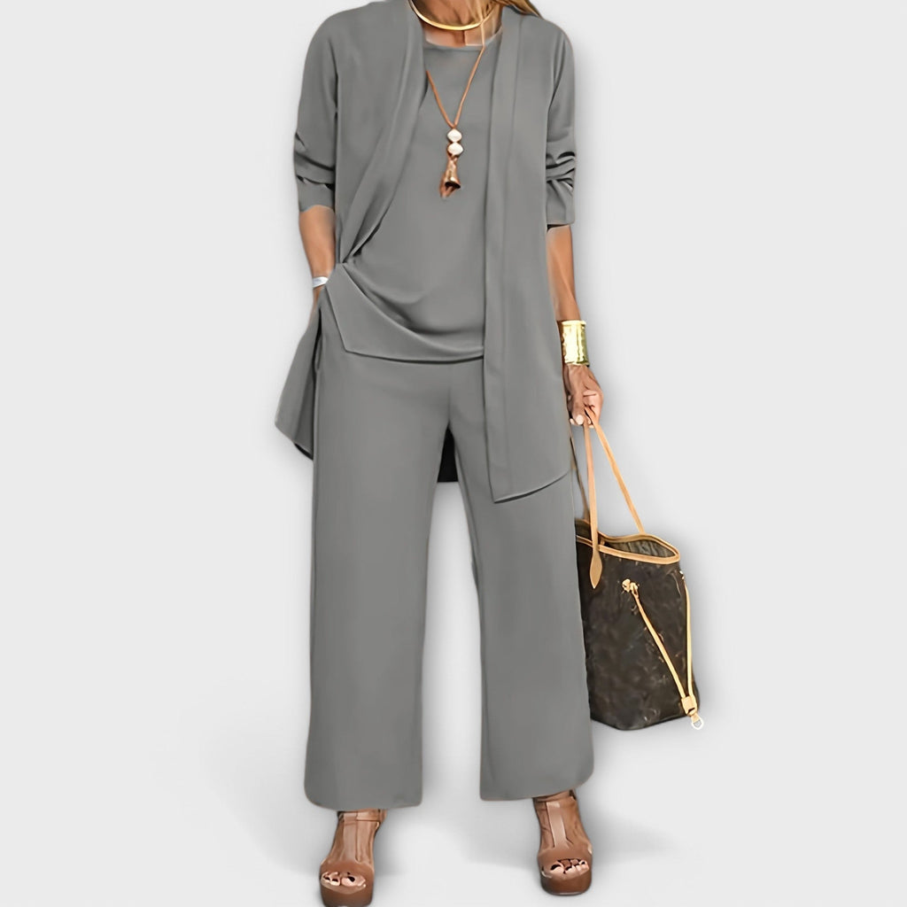 Women's Solid Color Matching Set | Three-Piece