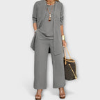 Women's Solid Color Matching Set | Three-Piece