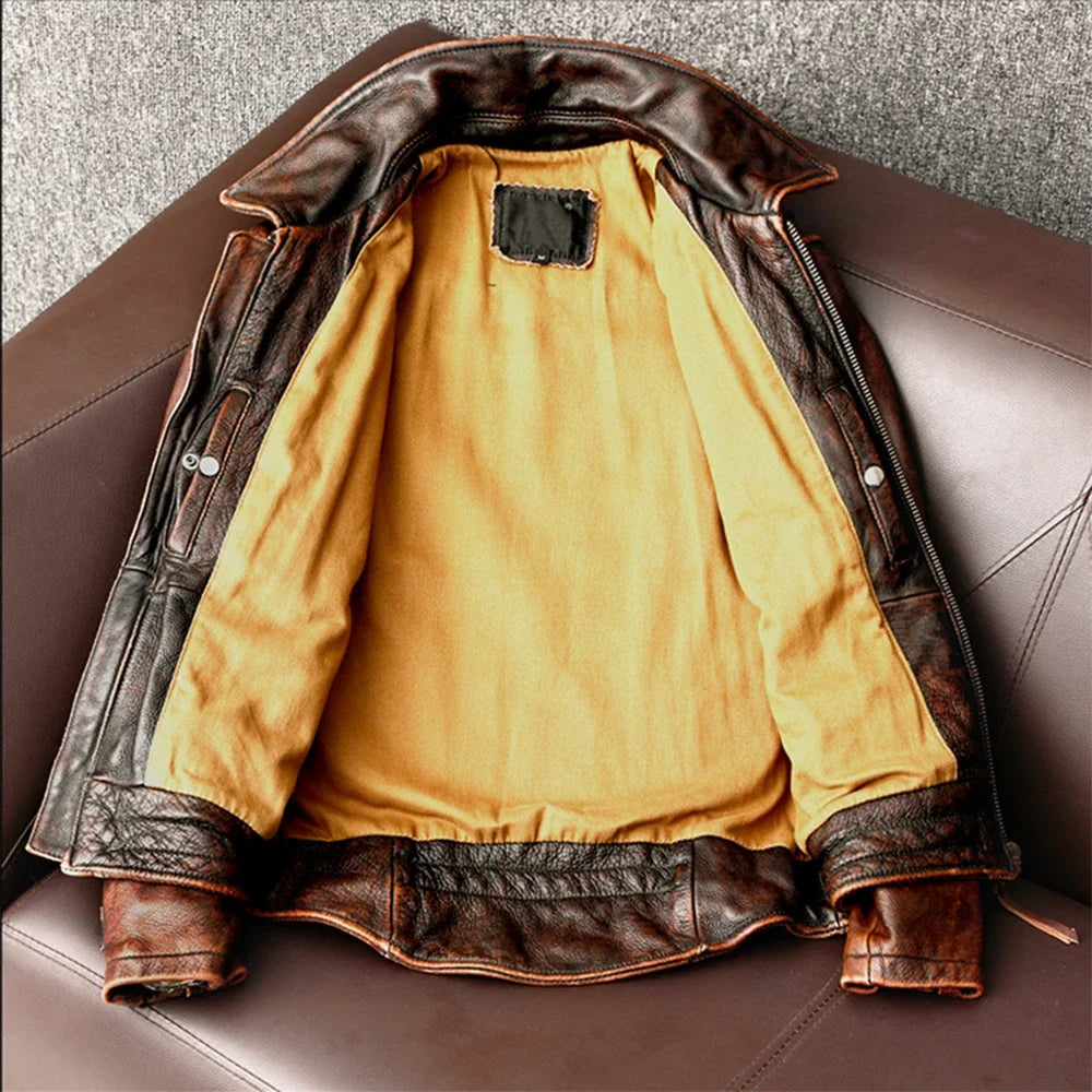 Men's Streetwear Collared Distressed Jacket | Zip Up