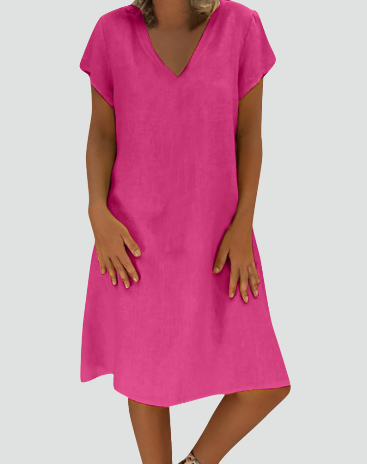 Women's Summer V-Neck Dress | Midi