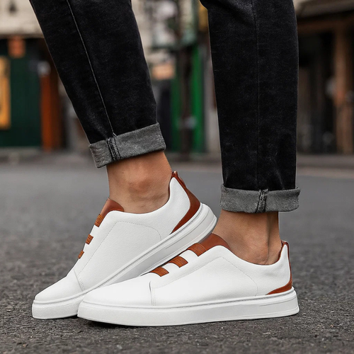 Men's Contrast Casual Sneakers | Lace Up