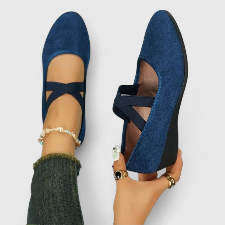 Women's Elegant Closed Toe Strappy Shoes | Low Heel