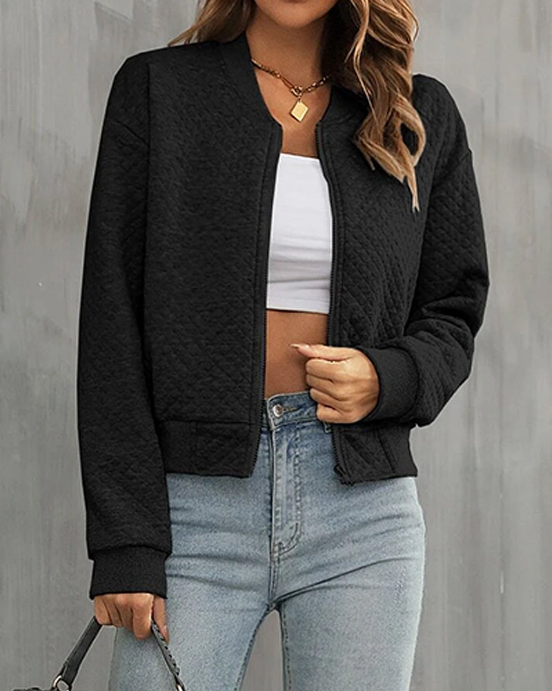 Women's Casual Quilted Bomber Jacket | Stylish