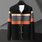 Men's Collar Knit Winter Jacket | Button Up