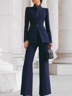 Women's Elegant Blazer and Trouser Suit Set | Formal