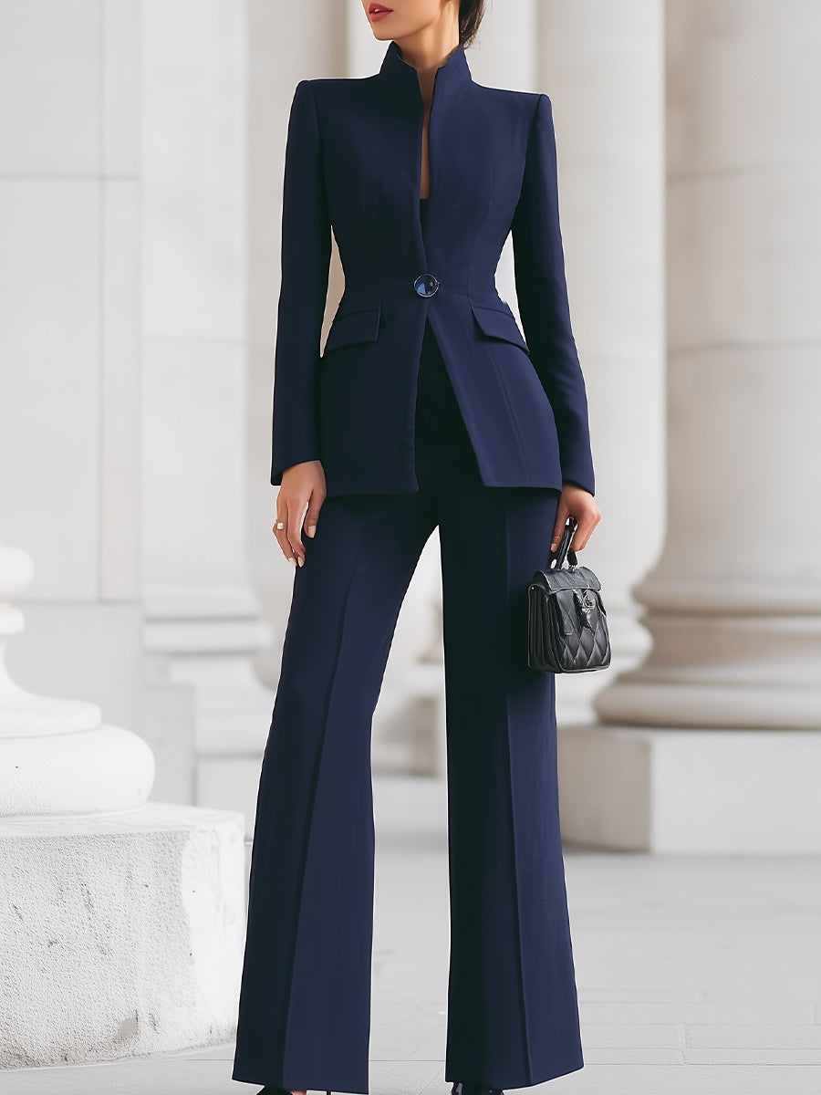 Women's Elegant Blazer and Trouser Suit Set | Formal