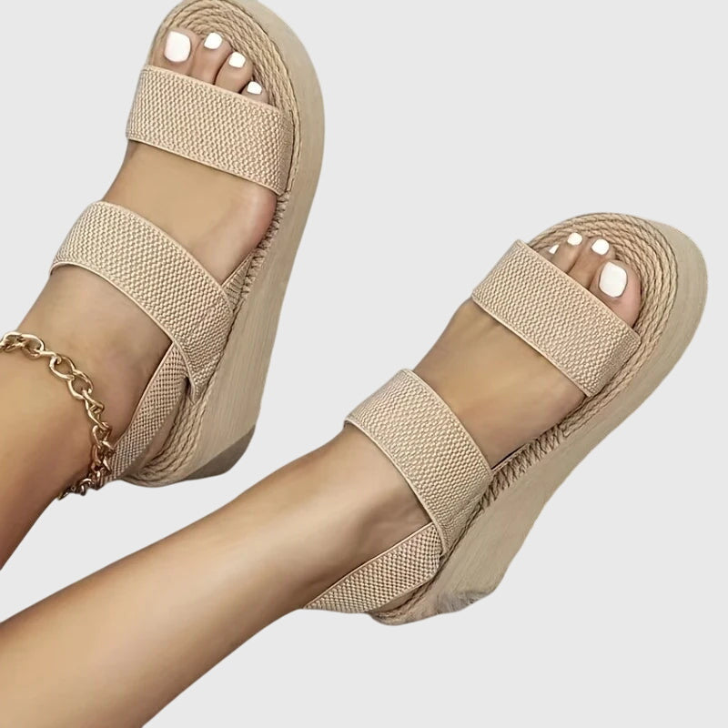 Women's Elegant Thick Sole Platform Summer Sandals | Ankle Strap