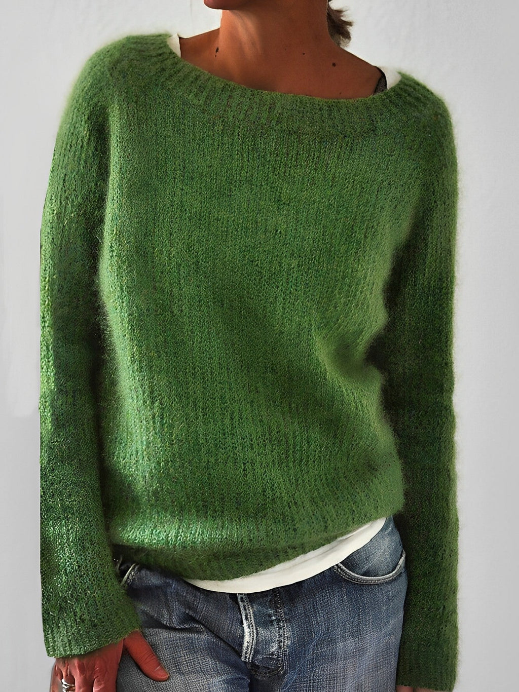 Women's Long Sleeve Ribbed Knit Sweater | Winter