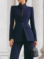 Women's Elegant Blazer and Trouser Suit Set | Formal