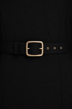 Women's Tailored Formal Belted Dress | Midi