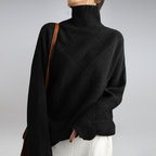 Women's Ribbed Turtleneck Oversized Sweater | Winter