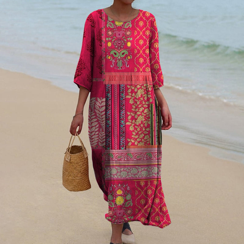 Women's Boho Print Summer Dress | Maxi