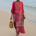Women's Boho Print Summer Dress | Maxi