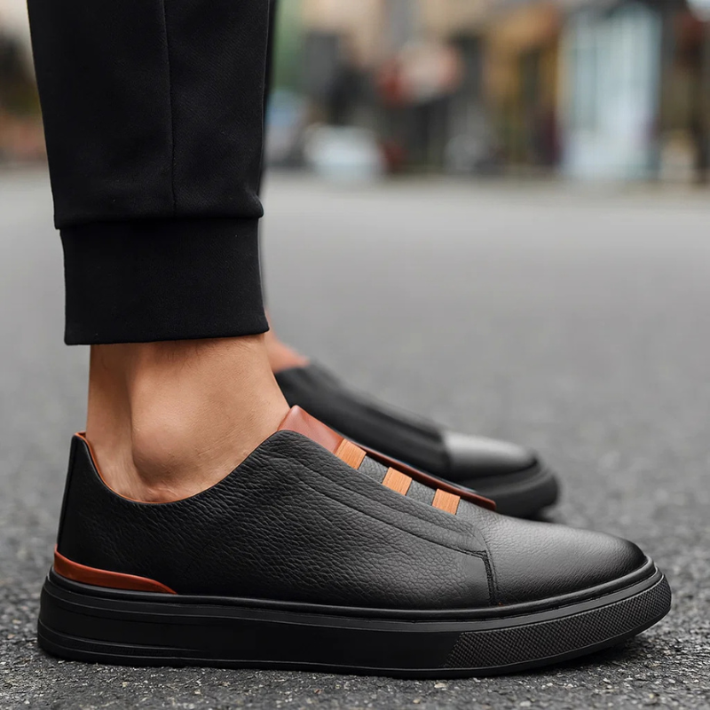Men's Contrast Casual Sneakers | Lace Up