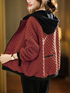 Women's Quilted Zip Up Winter Jacket | Hooded
