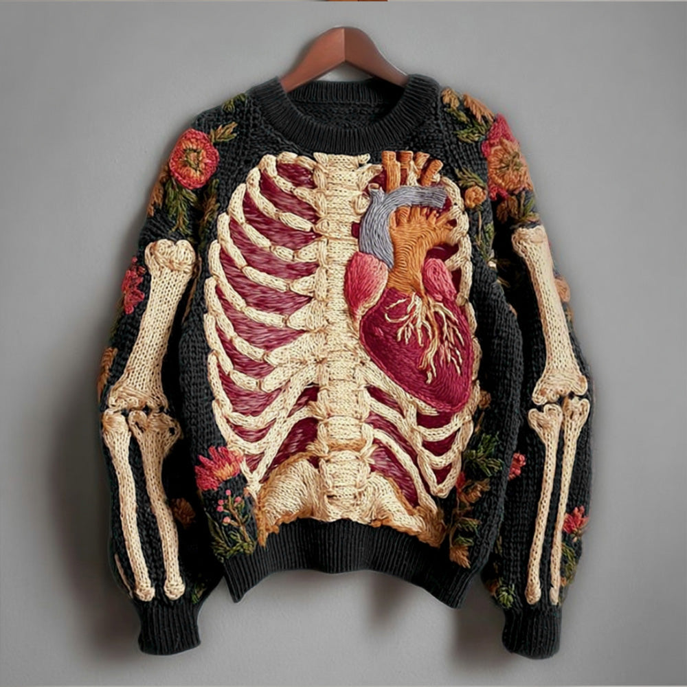 Women's Halloween Embroidered Knit Sweater | Winter