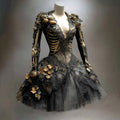 Women's Long Sleeve Floral Mini Dress | Halloween