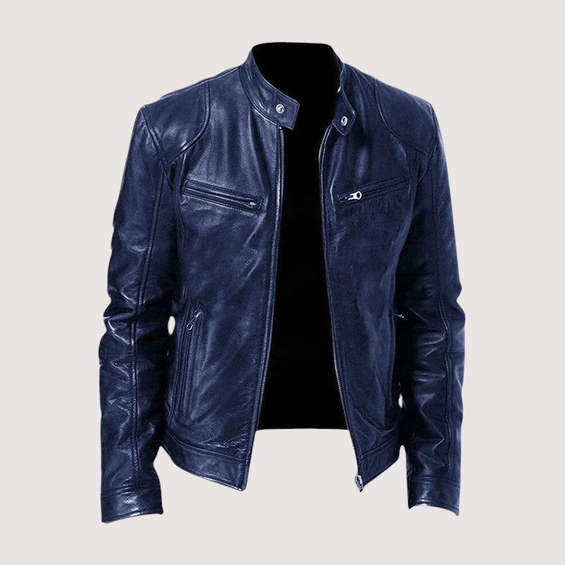 Men's Winter Zip Up Moto Jacket | Streetwear