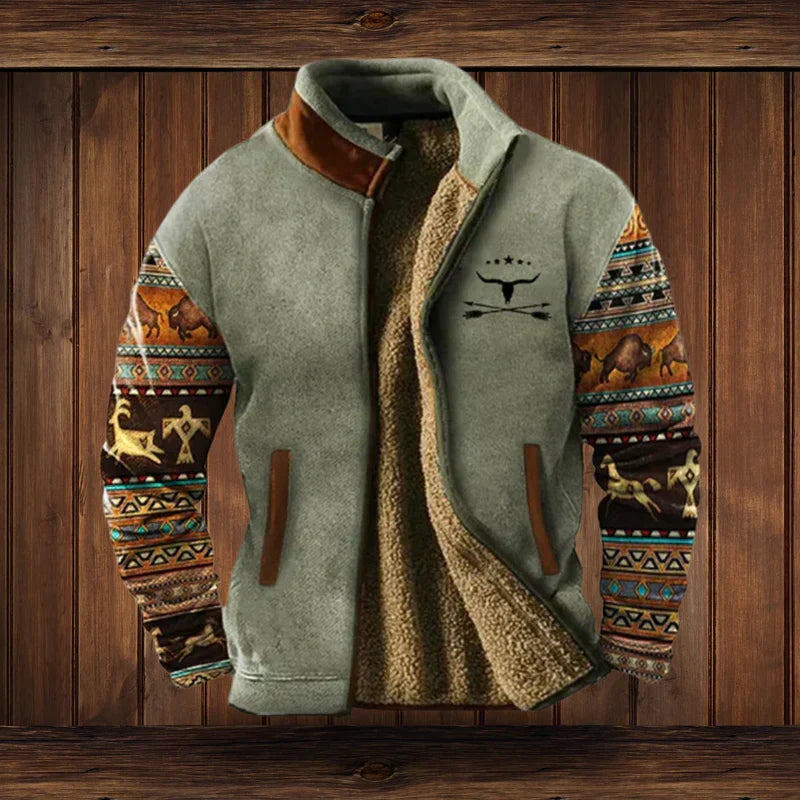 Men's Long Sleeve Zip Up Jacket | Winter