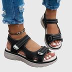 Women's Cutout Hook and Loop Sandals | Ankle Strap