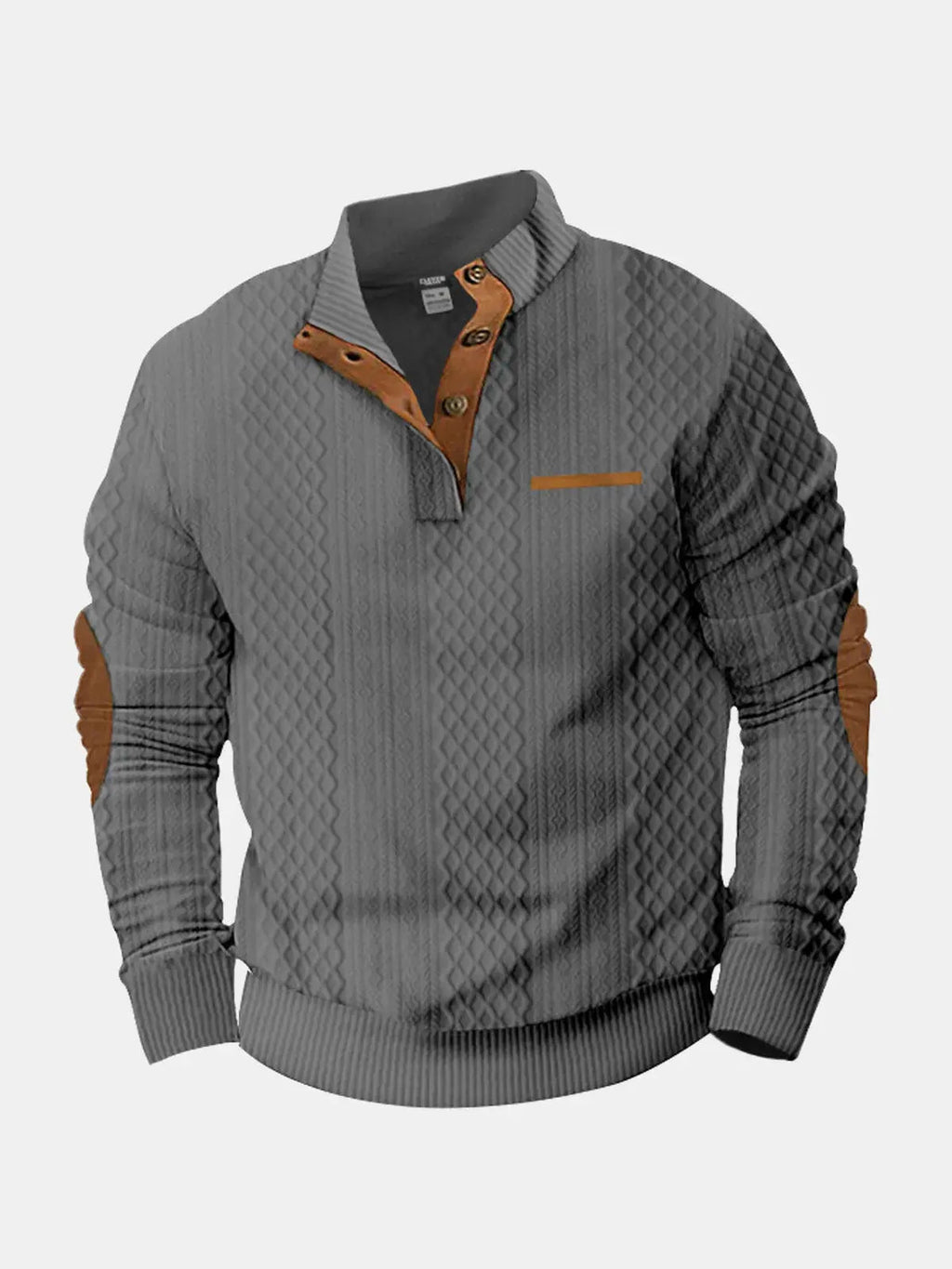 Men's Long Sleeve Winter Knit Sweater | Mock Neck