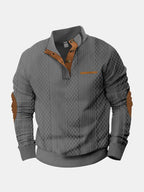 Men's Long Sleeve Winter Knit Sweater | Mock Neck