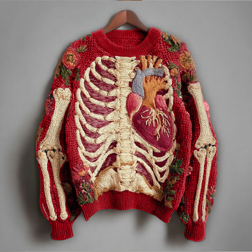 Women's Halloween Embroidered Knit Sweater | Winter