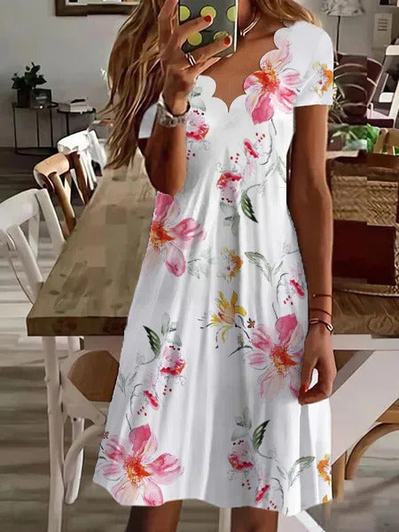 Women's Summer Elegant Floral Dress | Midi