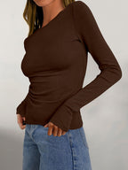 Women’s Slim Fit Casual Top | Crew Neck