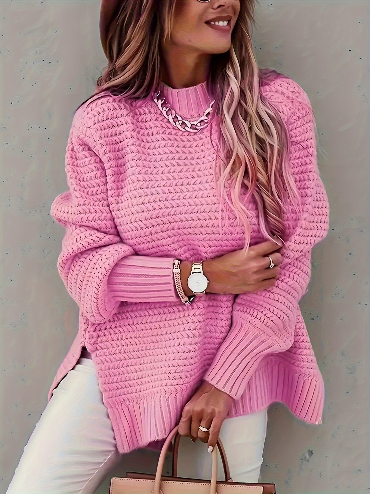 Women's Chunky Knitted Sweater | Winter