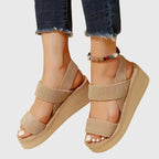 Women's Elegant Thick Sole Platform Summer Sandals | Ankle Strap