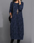 Women's Long Sleeves Pocket Dress | Midi