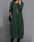 Women's Long Sleeves Pocket Dress | Midi