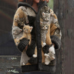 Women's Long Graphic Oversized Cardigan | Hooded