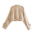 Women's Belted Cropped Trench Jacket | Winter