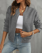 Women's Casual Quilted Bomber Jacket | Stylish