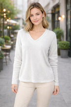 Women's Casual V-neck Sweater | Loose Fit