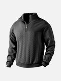 Men's Winter Long Sleeve Knit Sweater | Quarter Zip