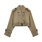Women's Belted Cropped Trench Jacket | Winter