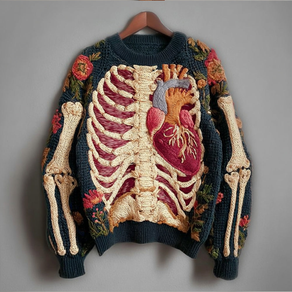 Women's Halloween Embroidered Knit Sweater | Winter