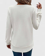 Women's Long Sleeve Round Neck Knit Sweater | Winter
