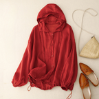 Women's Summer Hooded Jacket | Button Up