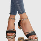 Women's Elegant Evening Party Heeled Sandals | Ankle Strap
