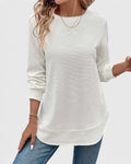 Women's Long Sleeve Round Neck Knit Sweater | Winter