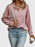 Women's Knit Collar Sweater | Quarter Zip