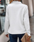 Women’s Ribbed Quarter Zip Sweater | Raised Collar