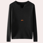 Women’s Casual Ribbed Knit Sweater | Button Placket