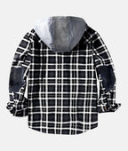 Men's Hooded Winter Shirt Jacket | Plaid