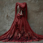 Women's Halloween Long Sleeve Maxi Dress | Party